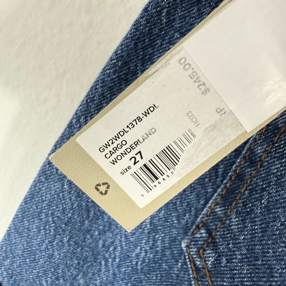 HUDSON Women’s High Rise Cargo Wide Leg Denim Jeans Blue 27 NWT - Picture 12 of 16